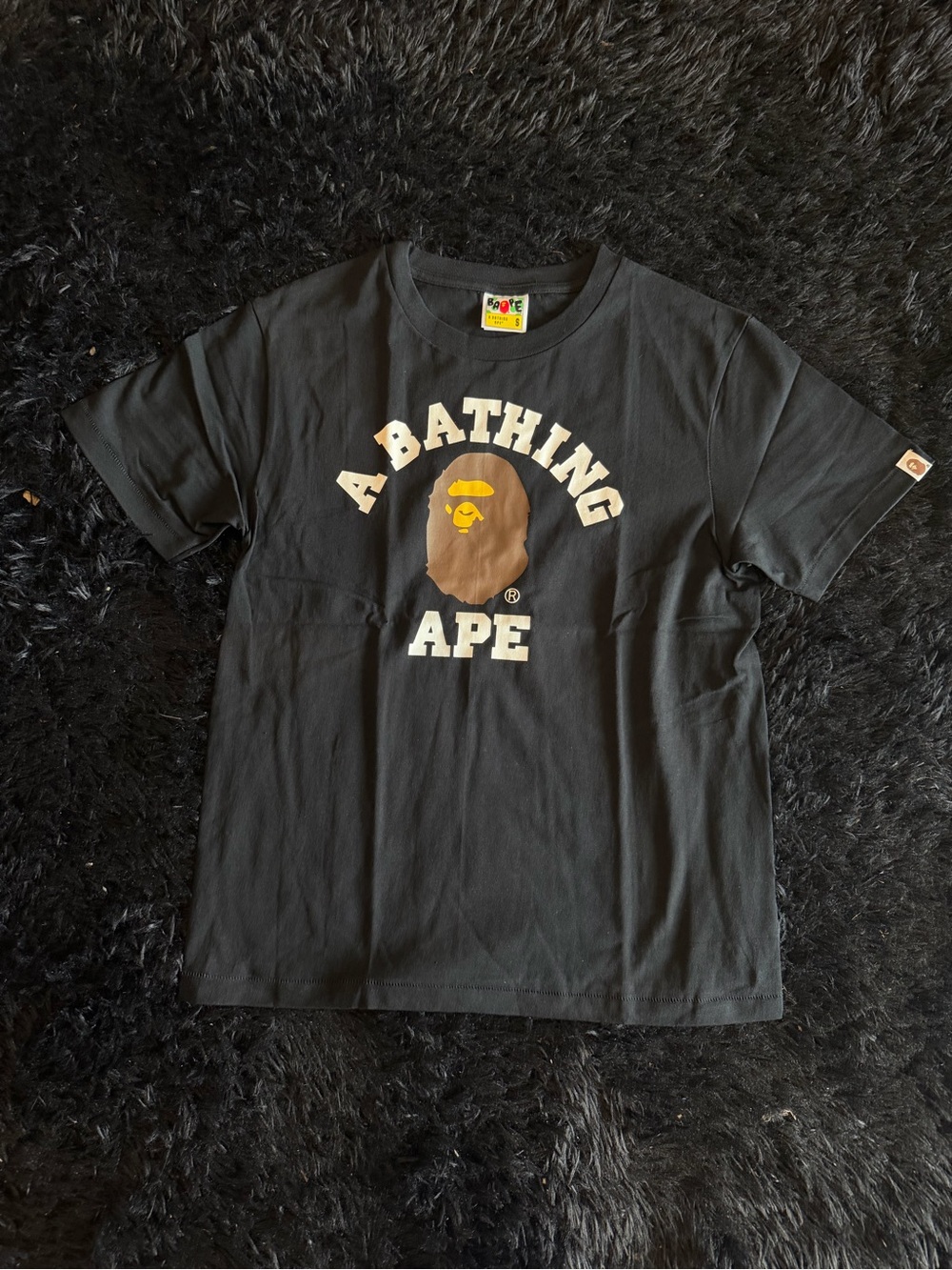 Black Basic College Bape T Shirt